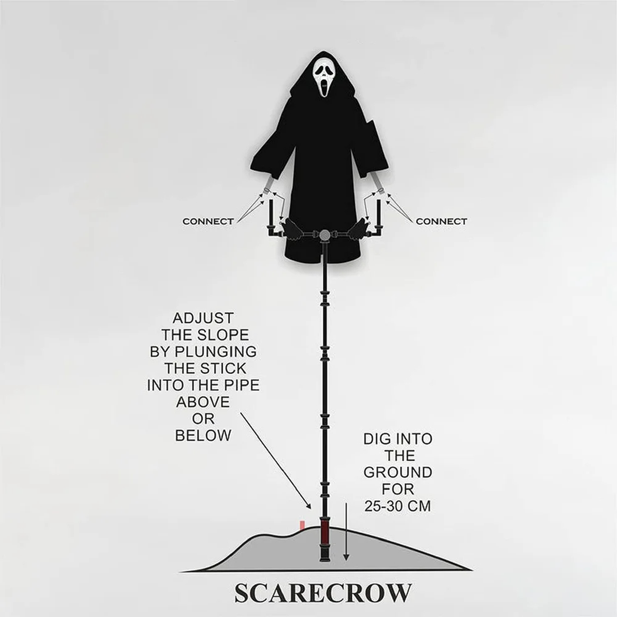 Halloween Scarecrow Hanging Decoration Large