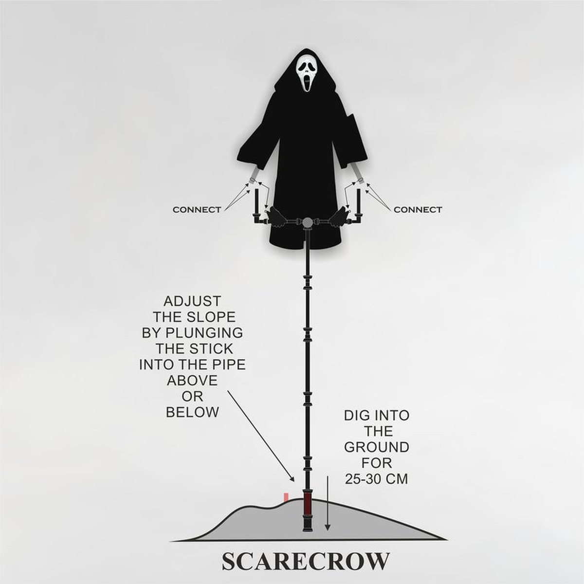 Halloween Scarecrow Hanging Decoration Large